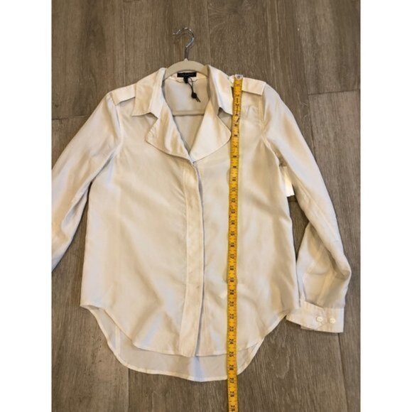 Rag & Bone Women's White Field Silk Blouse Classic Fit Top Size XS - Picture 11 of 12